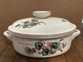 Villeroy and Boch Botanica China Two Quart Oval Casserole Dish with Cyclamen ... - $138.59