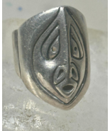 Pacific Northwest face spirit wind ring cigar band size 6 sterling silve... - €140,11 EUR