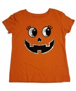 Way To Celebrate Girls Short Sleeve Graphic Happy Face Pumpkin Halloween... - £5.65 GBP