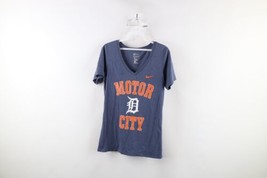 Nike Womens S Old English D Motor City Detroit Tigers Baseball V-Neck T-Shirt - £19.35 GBP