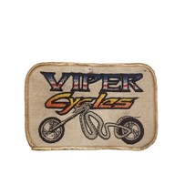 Vintage Viper Cycles Patch Custom Bikes Motorcycles Hogs Harley Lover Gift - £14.55 GBP