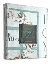 Avanti Our Nest Shower Curtain 72 x 72 White Multi Farmhouse Wreath Plai... - $22.28