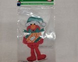 Sesame Street ELMO 8”X 4” CHRISTMAS Reusable Window Cling Sticker Washab... - £6.60 GBP