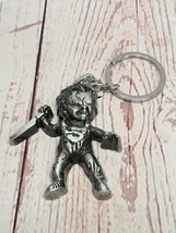 Chucky Keychain Horror Movie Serial Killer Slasher Doll Creepy Voodoo Slvr Color - $8.62