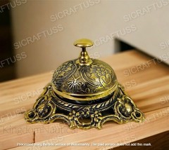 Victorian Nautical Solid Brass Desk Bell, Reception Bell, Counter Hotel Bell - £28.43 GBP+