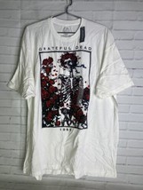 Grateful Dead Skeleton Roses 1965 Graphic White Short Sleeve Tee Shirt Mens 2XL - £19.46 GBP