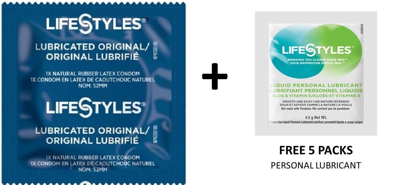 100 CT Lifestyles Lubricated Original Condoms+ FREE 5 Lifestyles lubrica... - $21.73