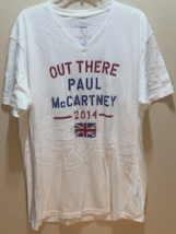 Paul McCartney 2014 Out There Tour Concert Union Jack Flag White T-Shirt XL - $22.14