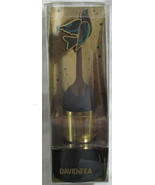 Davids Tea PARTRIDGE Infuser With Saucer New in Package black silicone gold - £23.40 GBP