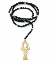 [Icemond] Ankh Pendant Wooden Rosary Necklace - £14.93 GBP