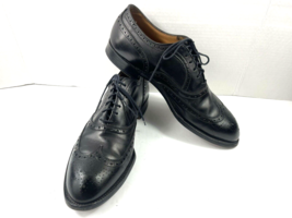 FootJoy Wingtip Dress Oxford Men 10.5B Dovetail Shoes Black leather Derby - €21,08 EUR