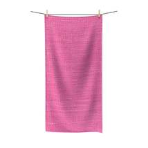 Doll-Like Pink Denim Designer Fabric Style - Polycotton Towel - $52.36 - $65.53