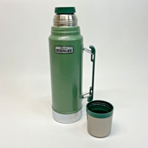 Vintage Stanley Aladdin Thermos A-944DH Green Vacuum Bottle Quart Made i... - $46.89