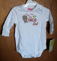 Fashion Holiday Circo Baby Clothes 3M Newborn On Nice List Christmas Creeper New - £7.62 GBP
