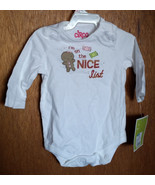 Fashion Holiday Circo Baby Clothes 3M Newborn On Nice List Christmas Cre... - £7.46 GBP