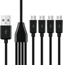 USB a to USB Micro Charging Cable, 4 in 1 Multi Charger Cable Micro USB Splitter - £9.91 GBP