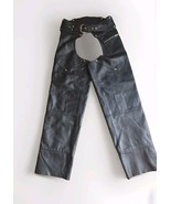 Men&#39;s Harley-Davidson Biker Leather Chaps Black Motorcycle Pants M MADE ... - $2,321.97 MXN