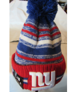 NFL New Era New York Giants Cuffed Knit Beanie Cap Hat with Pompom on To... - £27.62 GBP