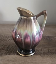 Vintage Bay Keramik Germany Pottery 290-12 Gold Turquoise Purple Drip Glaze - $464.39 MXN