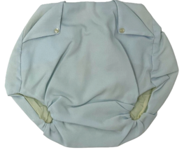 1960's Baby Boy Christening Outfit Blue & White With Diaper Cover - Size NB image 7