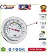 High-Accuracy Stainless Steel Compost Thermometer with 50mm Dial &amp; 295mm... - $19.79