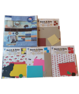 Scrapbooking Kit Lot 5 Easy Beginner Precut Punch Out Vacation School Ca... - $16.30