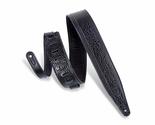 Levy&#39;s Leathers 2.5&quot; Garment Leather Guitar Strap Dart Design; Black (MG... - $54.59