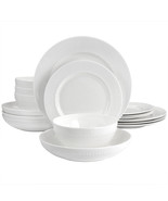 Gibson Elite Embossed Bone China 16 Piece Double Bowl Dinnerware Set in ... - $2,925.03 MXN