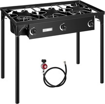 Vivohome Outdoor 3-Burner Stove, Max. 225,000 Btu/Hr, Heavy Duty Tri-Pro... - £131.15 GBP