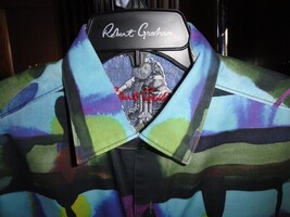 Robert Graham Colorful Classic Short Sleeve Shirt Size Large image 6