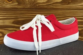 Hollister Women Sz 9.5 M Red Lace Up Fashion Sneakers Fabric Shoe - £15.79 GBP