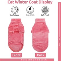 Turtleneck Cat Sweater Coat Winter Warm Hairless Cat Clothes Soft Fluff ... - £8.30 GBP+