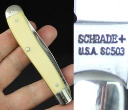 Schrade Usa SC503 Scrimshaw Fly Fishing Trout Angler Trapper Pocket Knife Knives - £23.59 GBP