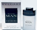 BVLGARI MAN EXTREME * Bvlgari 0.17 oz / 5 ml Miniature EDT Men Cologne S... - $27.99