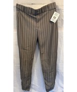 NEW ALL-STAR SPORTS Baseball Pants ADULT Size MEDIUM Gray w/Maroon Pinst... - $277.24 MXN