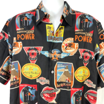 Harley Davidson Tori Richard Retro Motorcycle Silk Hawaiian Shirt sz Large Mens - £96.54 GBP