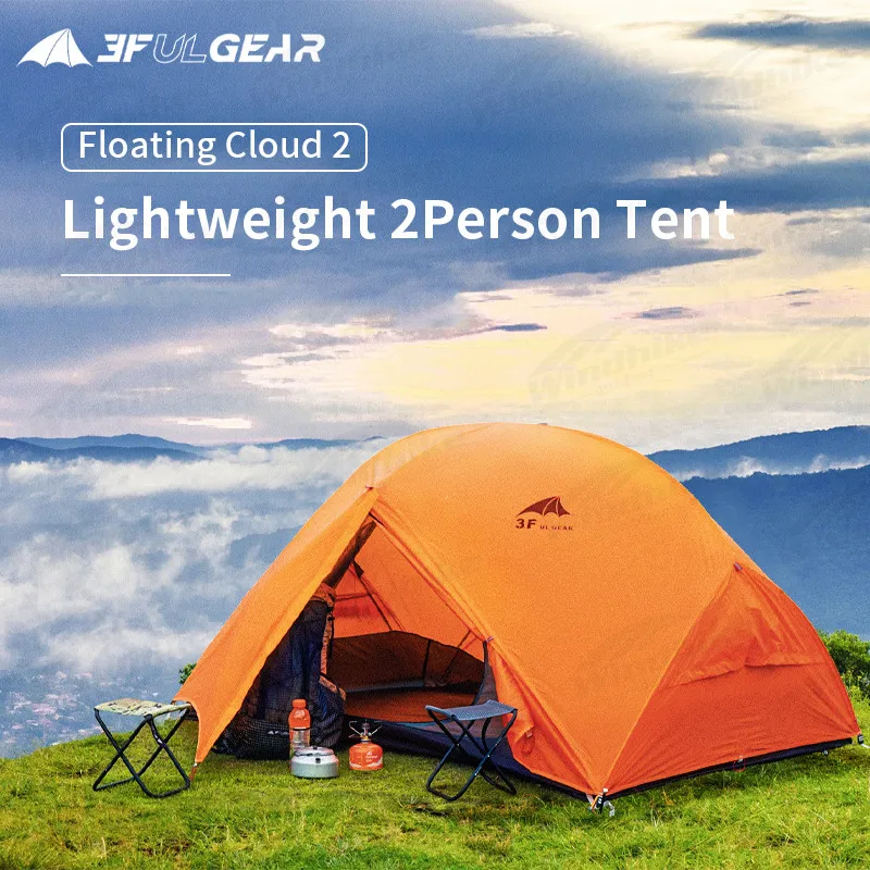 3F UL GEAR Floating Cloud 2 Lightweight Double Layer Tent 2 Persons Camping - £241.05 GBP+