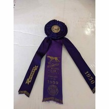 American Kennel Club Feb 13-14 Nyc 1950 Westminster Kennel Purple Ribbon - £63.30 GBP