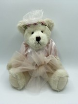 Boyds Bear Aubrey Tippeetoes Ballerina Pink Tutu White Bear 1990–99 Jointed 13&quot; - £6.86 GBP