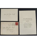 1927 antique WEDDING INVITE upper ridgewood nj JAMES WELLES CLARKE MADGE... - £71.09 GBP