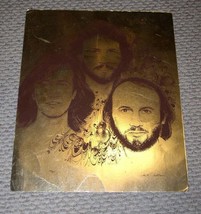 Bee Gees Gold Foil Graphic Art Poster Card Photo by Jim M. Dallmin Vintage - £39.32 GBP