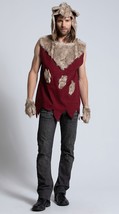 NEW Men&#39;s Sexy Bad Wolf Costume SZ XXL Faux Fur Hooded Tunic Missing Gloves - $413.77 MXN