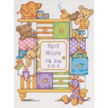 Dimensions Counted Cross Stitch Kit Baby Drawers Birth Record Personalized Baby  - £25.99 GBP