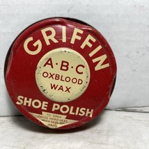 1940&#39;s Vintage Griffin ABC Oxblood Wax Shoe Polish Tin Empty Tin - £14.78 GBP