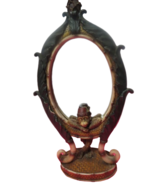 Vintage Monkey  Oval Glass Dresser Vanity Mirror  16&quot; T Mirror Measures ... - £30.85 GBP