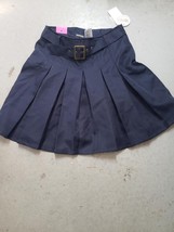 French Toast Girls Uniform Front Pleated Skirt  Navy Size 14 Adjustable - £14.13 GBP