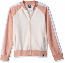 NEW PUMA 811822113FME Big Girls Jacket Archive T7 Bomber Large (12/14)- Pearl  - $26.72