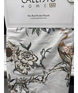 Callisto Peacock Bird Prints Two Rod Pocket Panels  38”x 84” New~ - $1,837.34 MXN