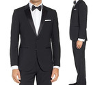 Adam Baker Men&#39;s Slim Fit Black Two-Piece Formal Tuxedo Suit 40R w/ Defect - $89.09