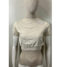 Brazeau Tricot Cashmere Blend Cropped Sweater S - £80.05 GBP